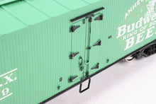Load image into Gallery viewer, O Brass PSC - Precision Scale Co. PFE - Pacific Fruit Express 40’ R-30-12-9 Wood Refrigerator Car FP SLRX No.3069 Budweiser Beer
