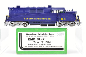 HO Brass OMI - Overland Models Inc. BAR- Bangor and Aroostook EMD BL-2 Type B Pilot CP in BAR Blue #54