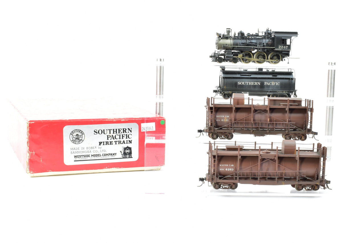 HO Brass Westside Model Co. SP - Southern Pacific Fire Train Set T-1 4 ...