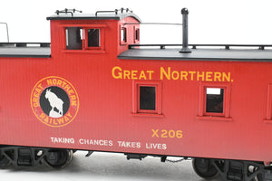 O Brass CON OMI - Overland Models, Inc. GN - Great Northern 30' Wood Sides Caboose Custom Painted  No. X206