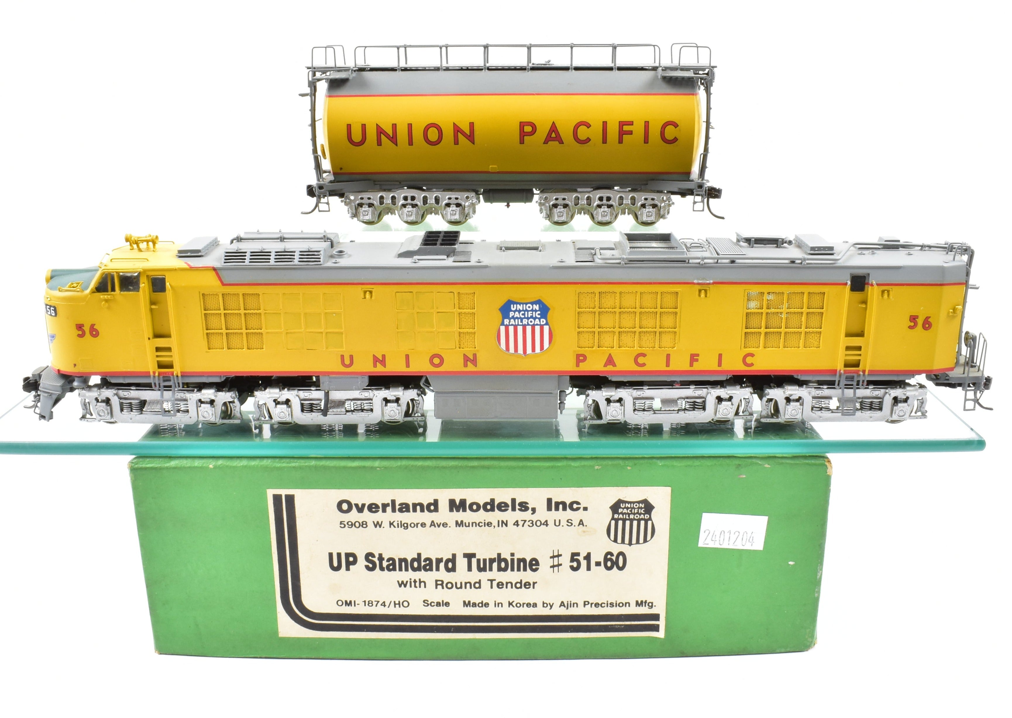 HO Brass OMI - Overland Models, Inc. UP - Union Pacific Standard Turbine  with Round Tender Custom Painted No. 56