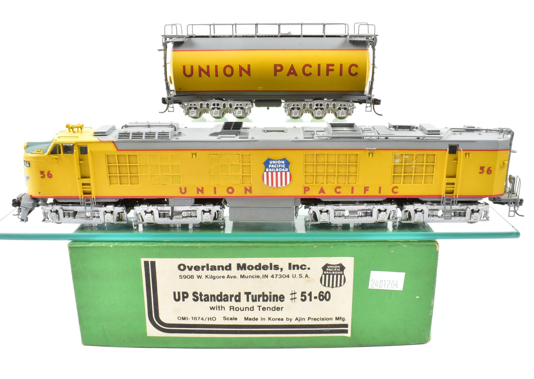 HO Brass OMI - Overland Models, Inc. UP - Union Pacific Standard Turbine with Round Tender Custom Painted No. 56