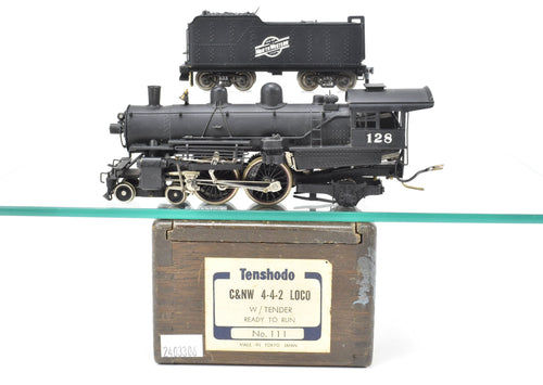 HO Brass PFM - Tenshodo C&NW - Chicago & Northwestern Class D 4-4-2 Atlantic F/P #128
