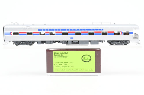 HO NEW Brass NBL - North Bank Line ICG - Illinois Central Gulf Business Car #1 FP Amtrak Colors