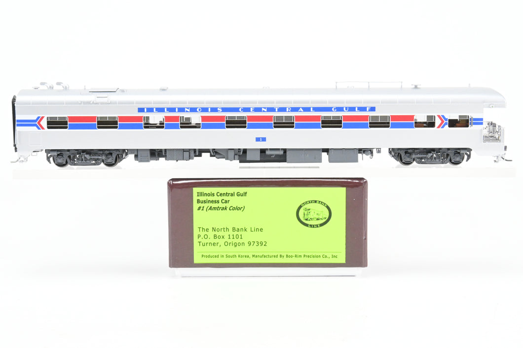 HO NEW Brass NBL - North Bank Line ICG - Illinois Central Gulf Business Car #1 FP Amtrak Colors
