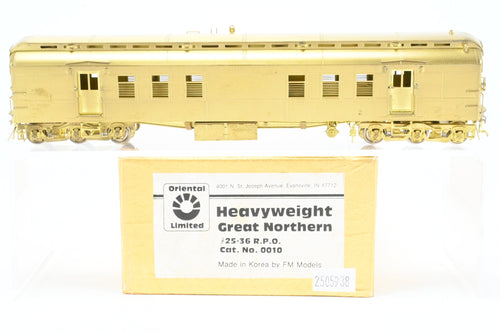 HO Brass Oriental Limited GN - Great Northern HW 60 Foot RPO #25-36