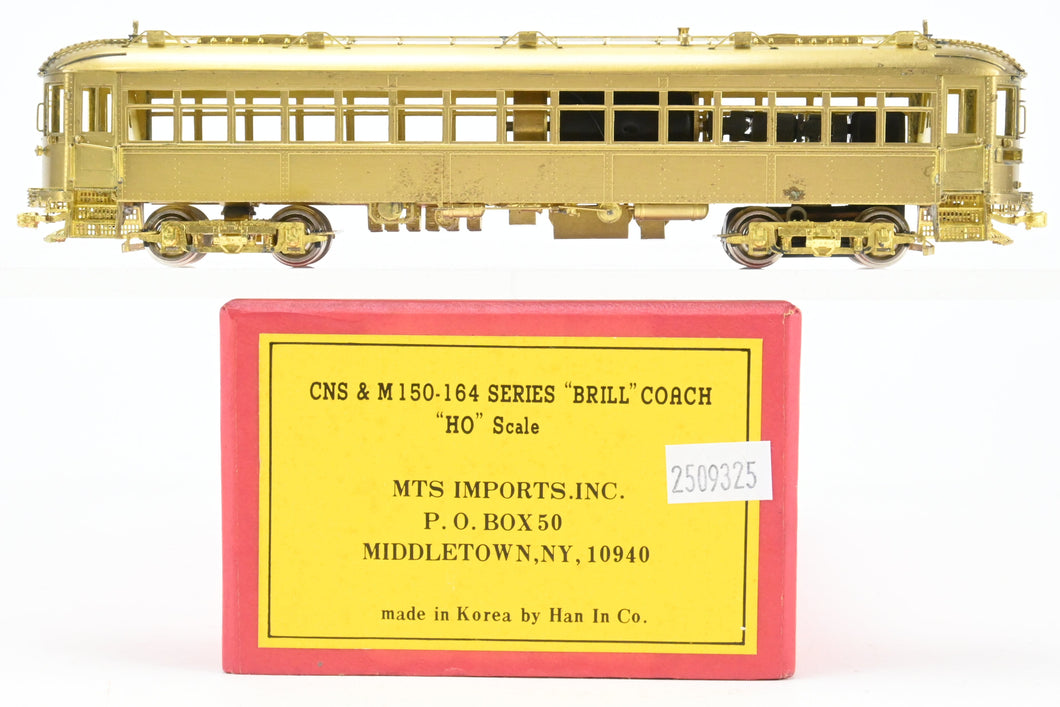 HO Brass MTS Imports CNS&M - North Shore Line 150-164 Series “Brill” Coach