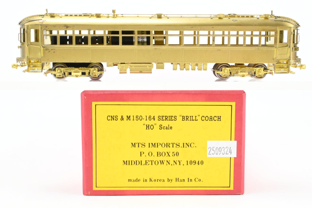 HO Brass MTS Imports CNS&M - North Shore Line 150-164 Series “Brill” Coach