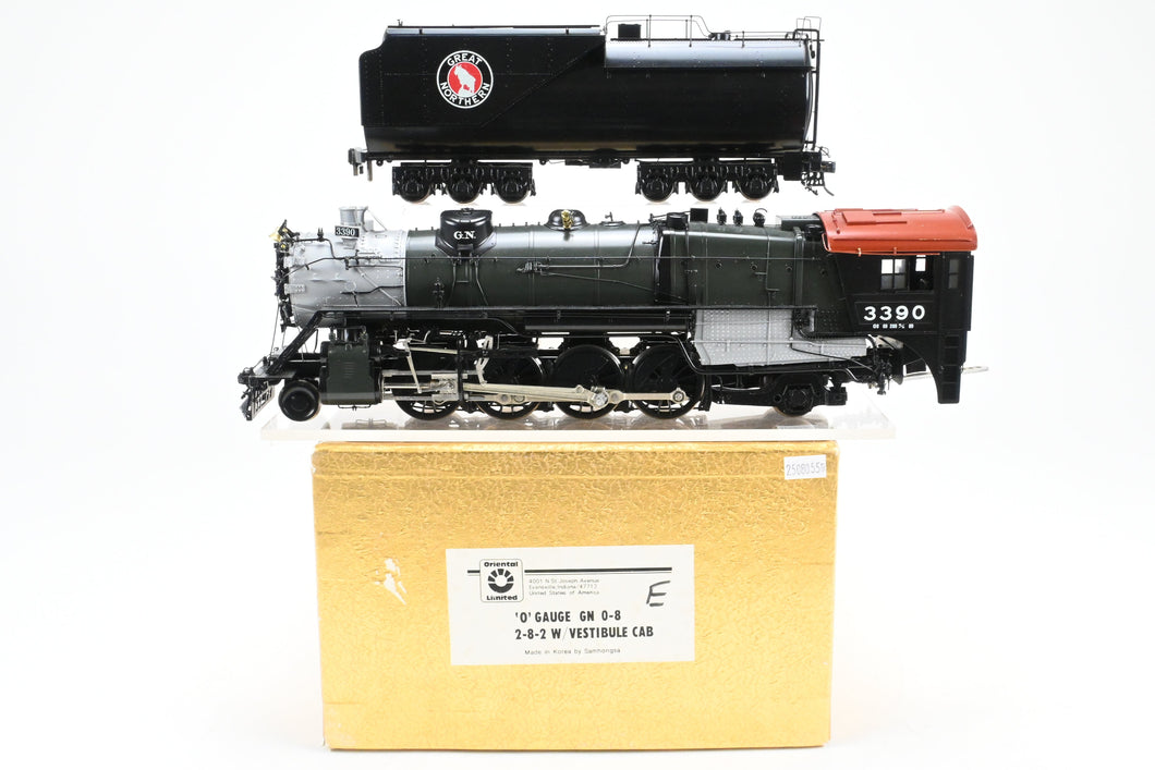 O Brass CON Oriental Limited GN - Great Northern O-8 2-8-2 Vestibule Cab Version Pro-Painted  