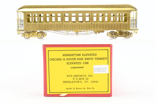HO Brass MTS Imports Manhattan Elevated and C&SSRT - Chicago & South Side Rapid Transit Elevated Car Unpowered 