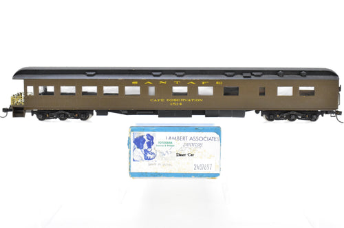 HO Brass Lambert AT&SF - Santa Fe Cafe Lounge Observation Custom Painted #1514