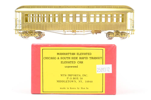 HO Brass MTS Imports Manhattan Elevated and C&SSRT - Chicago & South Side Rapid Transit Elevated Car (Unpowered)