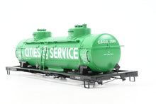Load image into Gallery viewer, O Brass W. A. Drake Various Roads 6,000 Gallon Type 103 Riveted Double Dome Tank Car Factory Painted COSX - Cities Service No. 2880 MISSING TRUCKS
