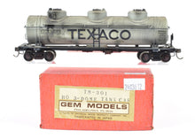 Load image into Gallery viewer, HO Brass Gem Models Various Roads 42&#39; 3-Dome Tank Car CP Lettered Texaco
