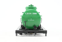 Load image into Gallery viewer, O Brass W. A. Drake Various Roads 6,000 Gallon Type 103 Riveted Double Dome Tank Car Factory Painted COSX - Cities Service No. 2880 MISSING TRUCKS
