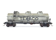 Load image into Gallery viewer, HO Brass Gem Models Various Roads 42&#39; 3-Dome Tank Car CP Lettered Texaco Weathered
