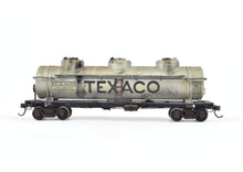 Load image into Gallery viewer, HO Brass Gem Models Various Roads 42&#39; 3-Dome Tank Car CP Lettered Texaco Weathered
