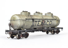 Load image into Gallery viewer, HO Brass Gem Models Various Roads 42&#39; 3-Dome Tank Car CP Lettered Texaco Weathered
