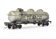 Load image into Gallery viewer, HO Brass Gem Models Various Roads 42&#39; 3-Dome Tank Car CP Lettered Texaco Weathered
