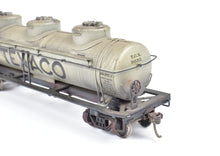 Load image into Gallery viewer, HO Brass Gem Models Various Roads 42&#39; 3-Dome Tank Car CP Lettered Texaco Weathered
