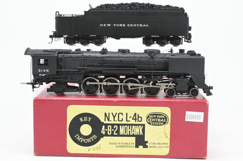 HO Brass Key Imports NYC - New York Central L-4b 4-8-2 Mohawk Custom Painted No. 3135.