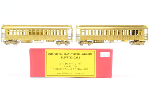 HO Brass MTS Imports Manhattan Elevated Railway and C&SSRT - Chicago & South Side Rapid Transit Elevated 2 Car Set 