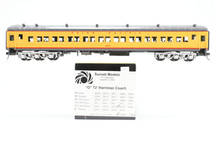 O Brass Sunset Models Third Rail UP - Union Pacific 72’ Harriman Coach FP Yellow/Gray No. 1055