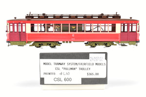 HO Brass Fairfield Models 343 CSL - Chicago Surface Lines Pullman Car Custom Painted No. 600 REBOXX
