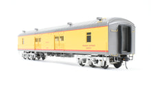 Load image into Gallery viewer, O Brass Sunset Models Third Rail UP - Union Pacific 70’ Harriman Baggage FP Yellow/Gray No. 3026
