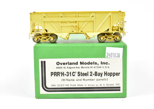 HO Brass OMI - Overland Models, Inc. PRR - Pennsylvania Railroad H-31-C Steel 2-Bay Hopper