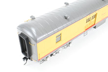 Load image into Gallery viewer, O Brass Sunset Models Third Rail UP - Union Pacific 70’ Harriman Baggage FP Yellow/Gray No. 3026
