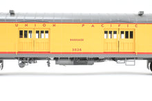 Load image into Gallery viewer, O Brass Sunset Models Third Rail UP - Union Pacific 70’ Harriman Baggage FP Yellow/Gray No. 3026
