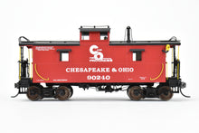 Load image into Gallery viewer, O Brass Sunset Models 2 Rail C&amp;O Chesapeake and Ohio Steel Caboose FP in Red/Black #90240
