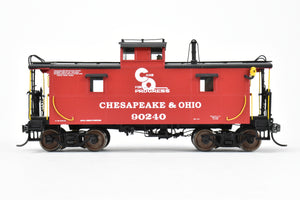 O Brass Sunset Models 2 Rail C&O Chesapeake and Ohio Steel Caboose FP in Red/Black #90240