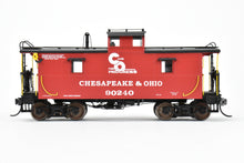 Load image into Gallery viewer, O Brass Sunset Models 2-Rail C&amp;O - Chesapeake &amp; Ohio Steel Caboose FP in Red/Black #90240
