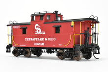 Load image into Gallery viewer, O Brass Sunset Models 2-Rail C&amp;O - Chesapeake &amp; Ohio Steel Caboose FP in Red/Black #90240
