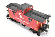 Load image into Gallery viewer, O Brass Sunset Models 2-Rail C&amp;O - Chesapeake &amp; Ohio Steel Caboose FP in Red/Black #90240
