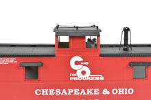 Load image into Gallery viewer, O Brass Sunset Models 2-Rail C&amp;O - Chesapeake &amp; Ohio Steel Caboose FP in Red/Black #90240
