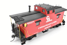 Load image into Gallery viewer, O Brass Sunset Models 2-Rail C&amp;O - Chesapeake &amp; Ohio Steel Caboose FP in Red/Black #90240
