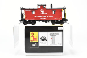 O Brass Sunset Models 2 Rail C&O Chesapeake and Ohio Steel Caboose FP in Red/Black #90220