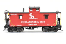 Load image into Gallery viewer, O Brass Sunset Models 2-Rail C&amp;O - Chesapeake &amp; Ohio Steel Caboose FP in Red/Black #90220
