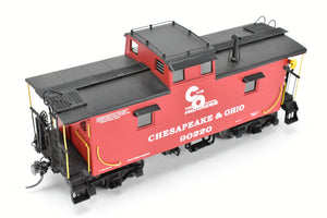 O Brass Sunset Models 2-Rail C&O - Chesapeake & Ohio Steel Caboose FP in Red/Black #90220