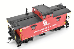 O Brass Sunset Models 2-Rail C&O - Chesapeake & Ohio Steel Caboose FP in Red/Black #90220