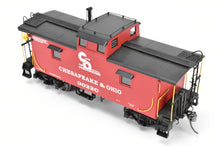 Load image into Gallery viewer, O Brass Sunset Models 2-Rail C&amp;O - Chesapeake &amp; Ohio Steel Caboose FP in Red/Black #90220
