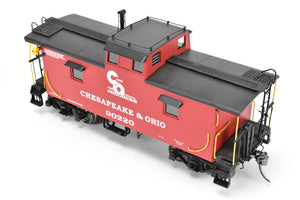 O Brass Sunset Models 2-Rail C&O - Chesapeake & Ohio Steel Caboose FP in Red/Black #90220