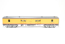 Load image into Gallery viewer, O Brass Sunset Models Third Rail UP - Union Pacific 70’ Harriman Baggage FP Yellow/Gray No. 3035
