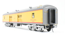 Load image into Gallery viewer, O Brass Sunset Models Third Rail UP - Union Pacific 70’ Harriman Baggage FP Yellow/Gray No. 3035

