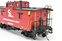 Load image into Gallery viewer, O Brass Sunset Models 2-Rail C&amp;O - Chesapeake &amp; Ohio Steel Caboose FP in Red/Black #90220
