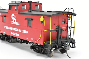 O Brass Sunset Models 2-Rail C&O - Chesapeake & Ohio Steel Caboose FP in Red/Black #90220