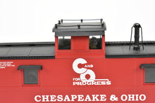 Load image into Gallery viewer, O Brass Sunset Models 2-Rail C&amp;O - Chesapeake &amp; Ohio Steel Caboose FP in Red/Black #90220
